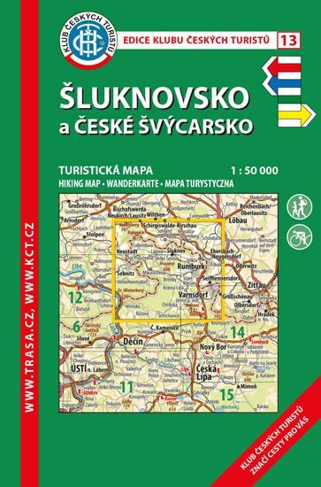 Levně KČT 13 Šluknovsko a České Švýcarsko 1:50 000/turistická mapa