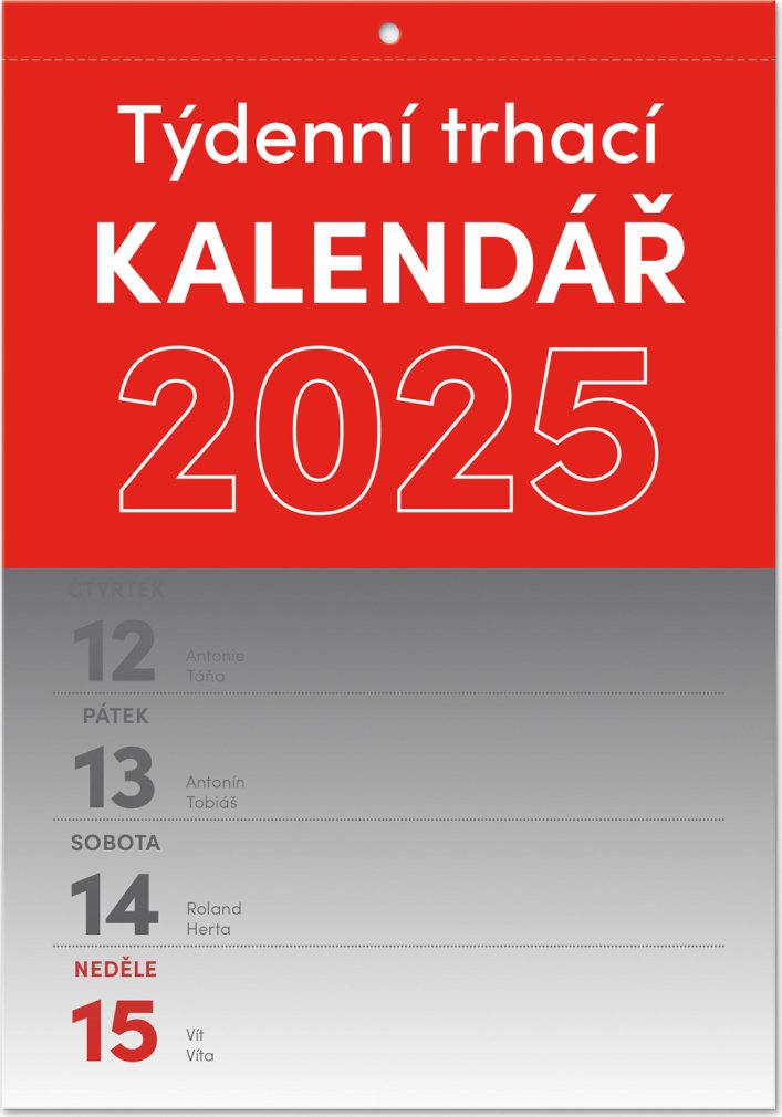 Trhací týdenní kalendář 2025 - nástěný kalendář