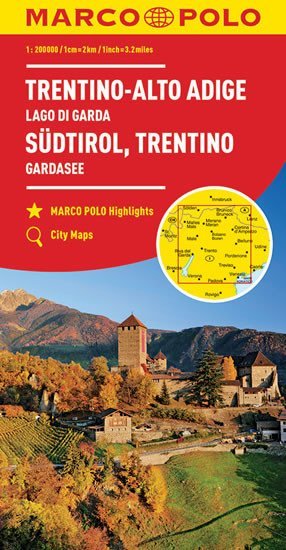 Levně Itálie č.3- Südtirol, Trentino mapa 1.200T