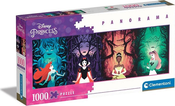 Levně Puzzle panorama Disney princezny 1000 dílků - Clementoni