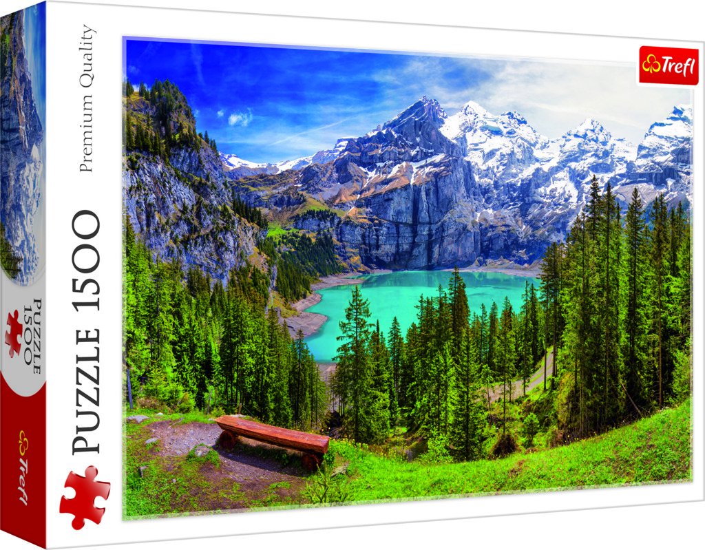 Levně Trefl Puzzle Jezero Oeschinen, Alpy / 1500 dílků - Trefl
