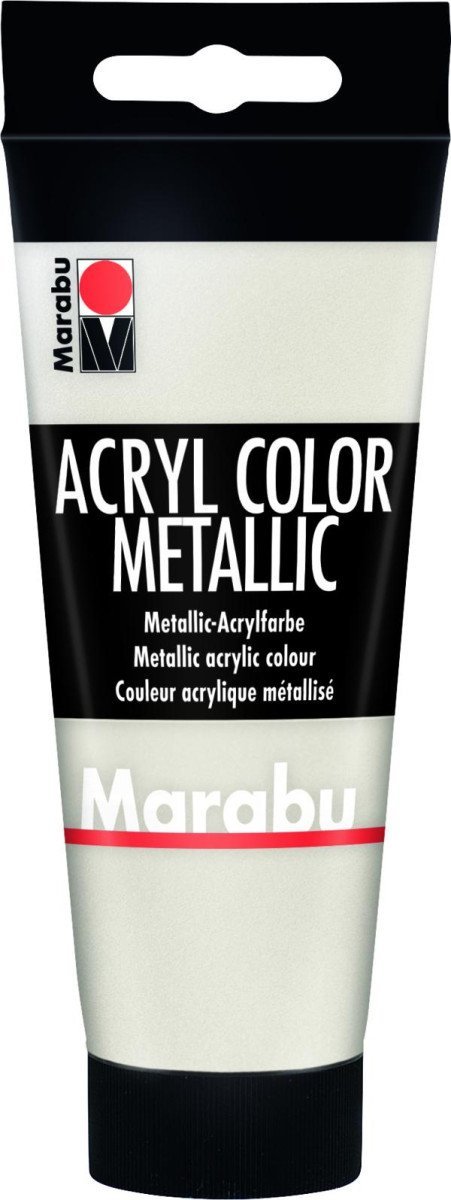 Levně Marabu Acryl Color akrylová barva - bílá metalická 100 ml