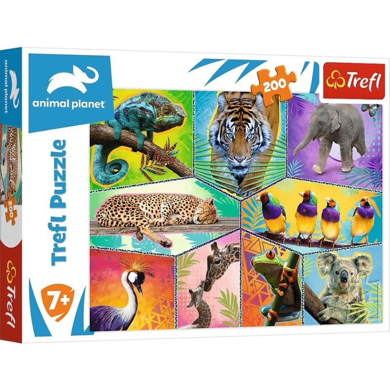 Levně Trefl Puzzle Animal Planet: Svět exotických zvířat/200 dílků