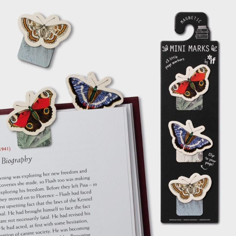 Levně Záložka do knihy Mini magnetická - Motýl