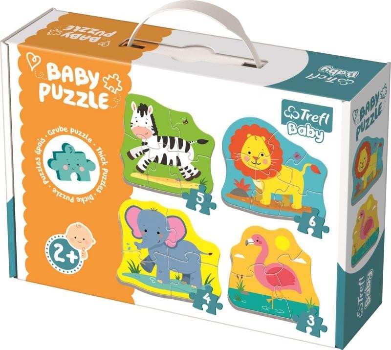 Levně Trefl Puzzle Zvířata na safari 4v1 (3,4,5,6 dílků) Baby
