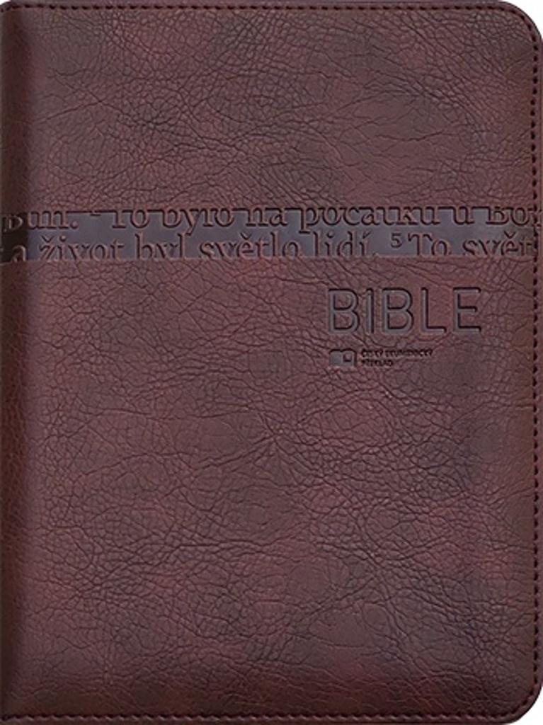 Levně Bible (imitace kůže hnědá, zip)