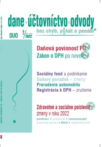 DUO 2/20202 – Dane, účtovníctvo, odvody bez chýb, pokút a penále - Ján Mintál; Miroslava Brnová; Jarmila Strählová