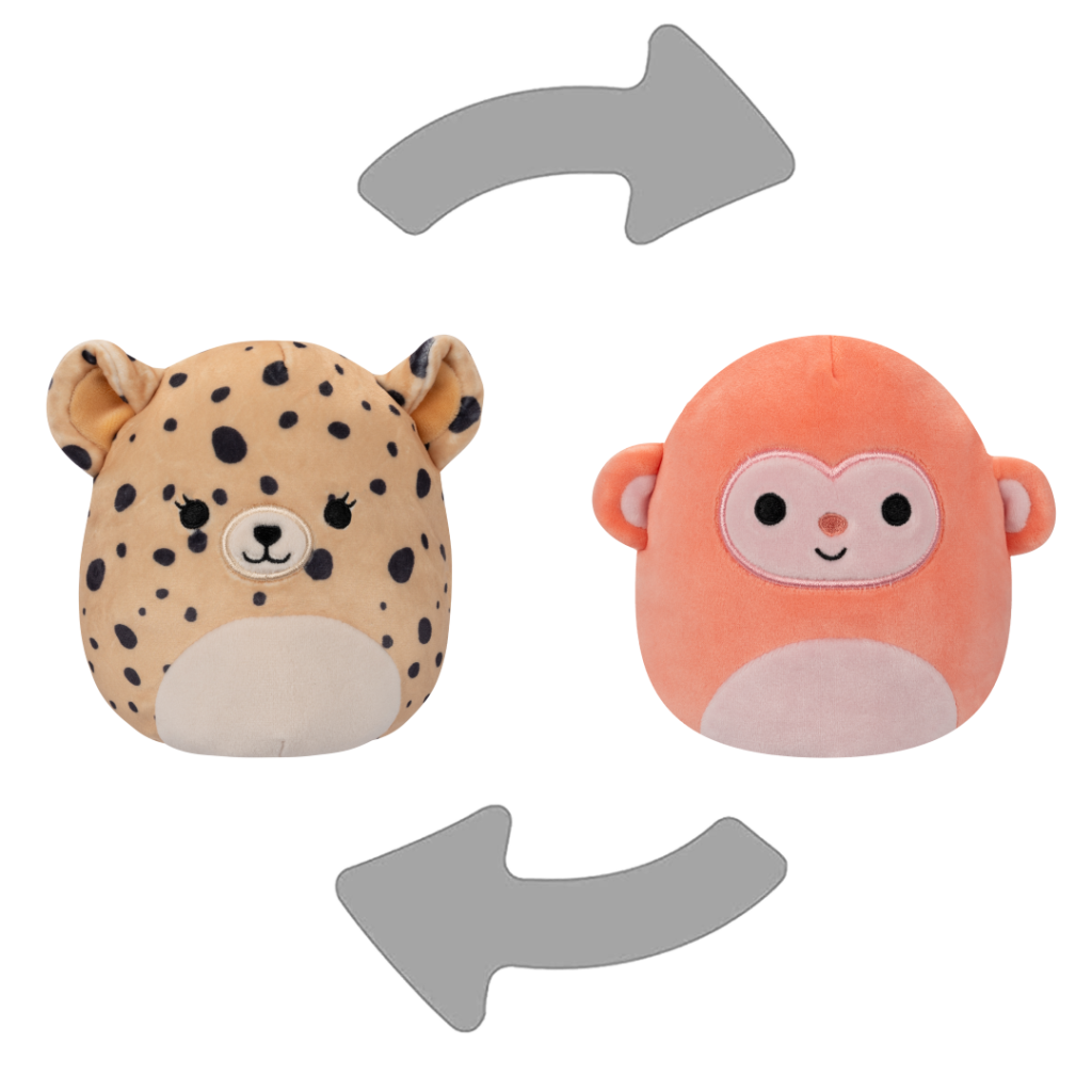 Levně Squishmallows 2v1 Gepard Lexie a opice Elton - Squishmallows