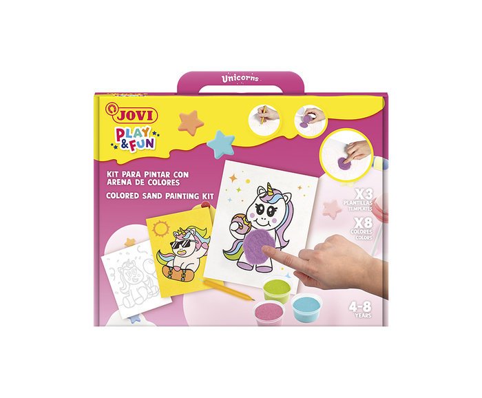 Product detail of JOVI PLAY&amp;FUN sada na malování pískem 12ks - Unicorns