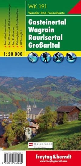 Levně WK 191 Gasteinertal - Wagrain - Raurisertal - Grossarltal 1:50 000 / turistická mapa