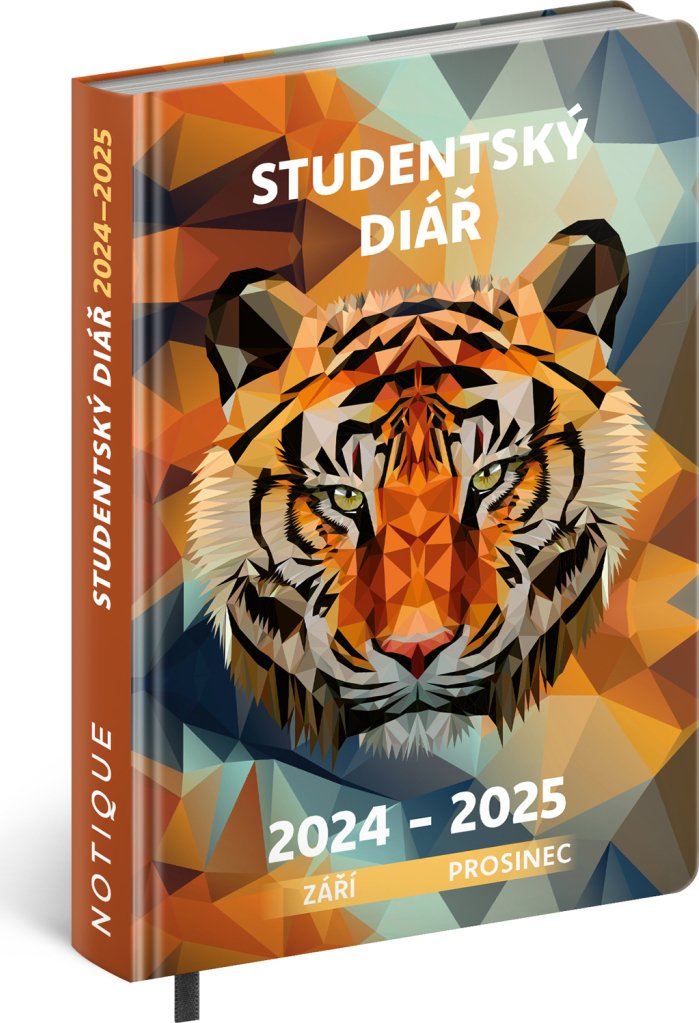 Levně Studentský diář Tygr (září 2024 - prosinec 2025), 9,8 × 14,5 cm