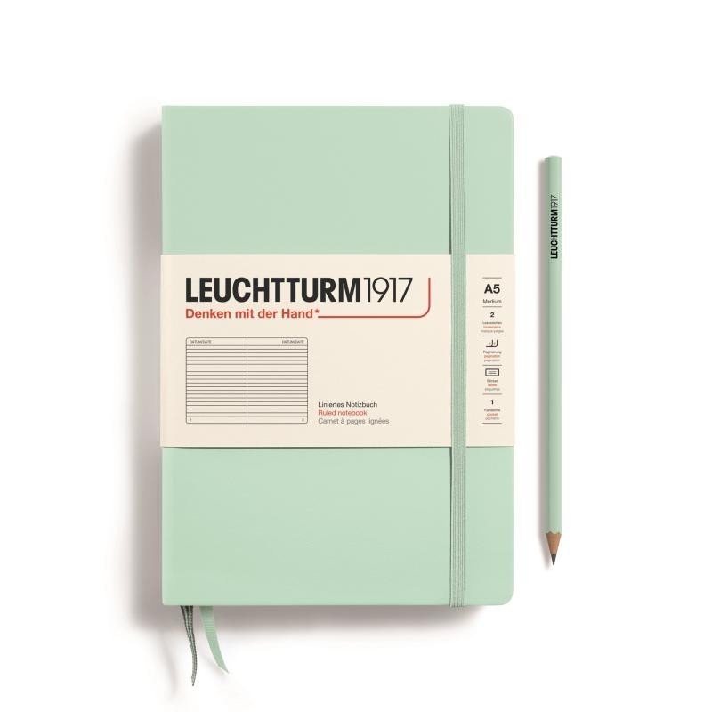 Levně Leuchtturm1917 Zápisník Mint Green Medium A5 linkovaný