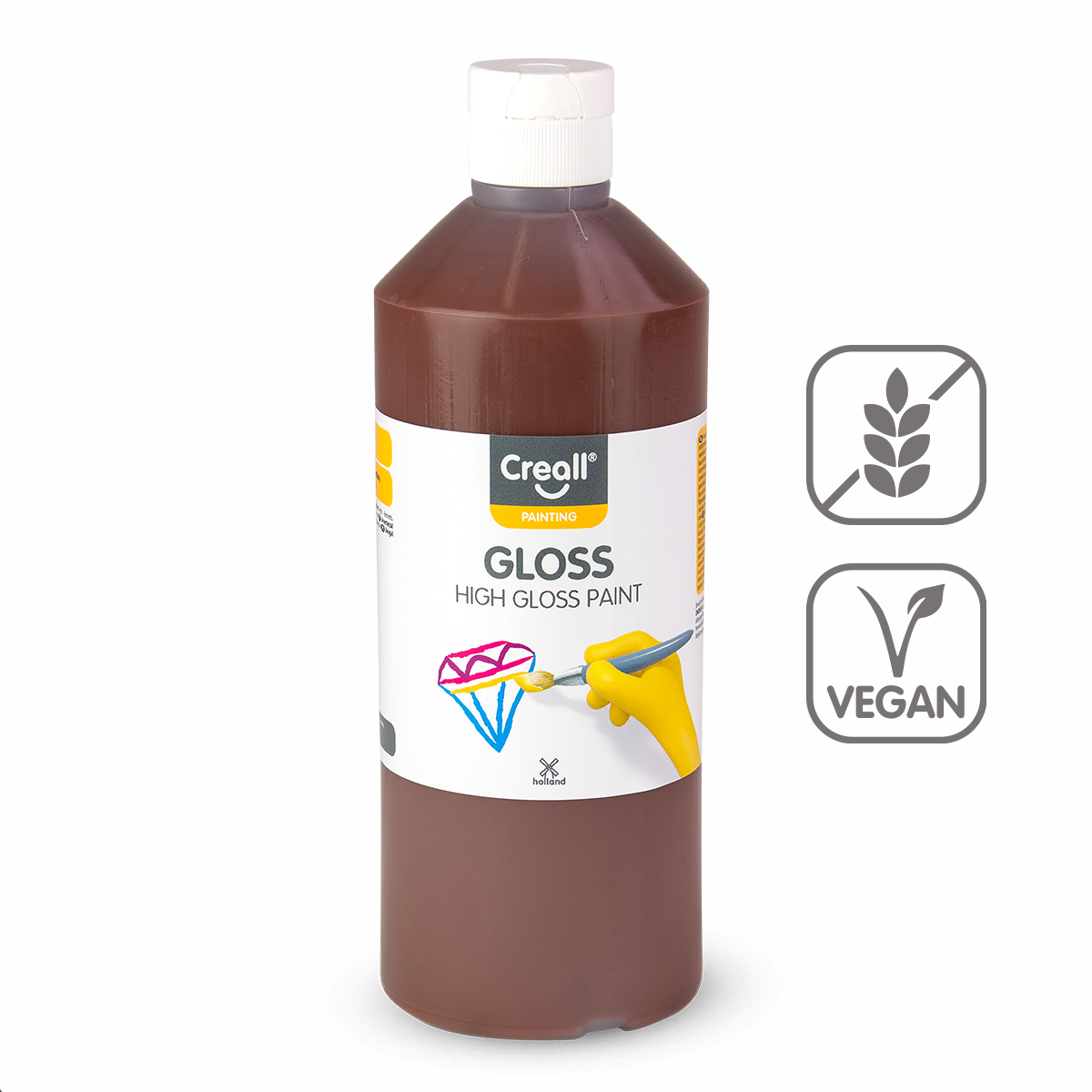 Product detail of Creall barva s vysokým leskem Gloss, 500 ml, tmavě hnědá