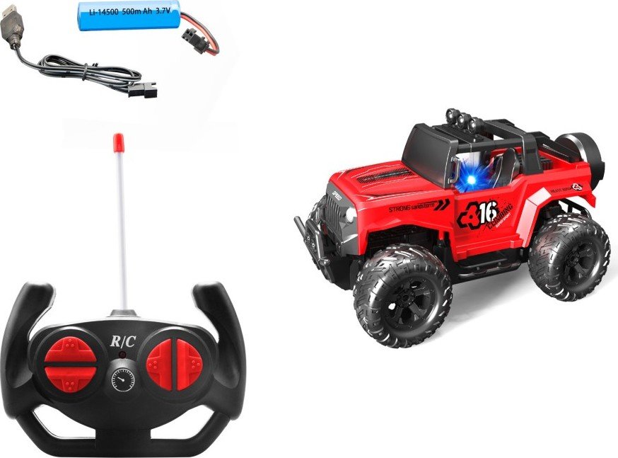 Levně Auto 1:16 RC červené - Alltoys