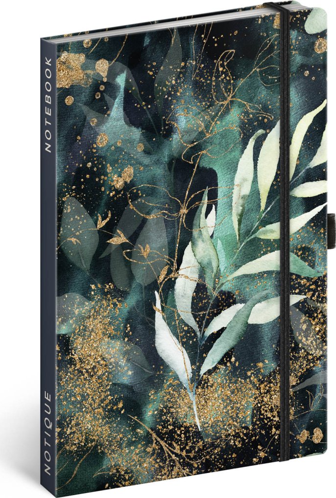 Levně Notes Eukalyptus, linkovaný, 13 × 21 cm
