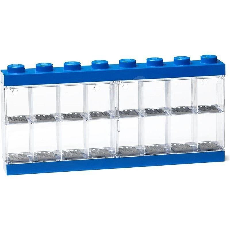 Sběratelská skříňka LEGO na 16 minifigurek - modrá, 1. vydání