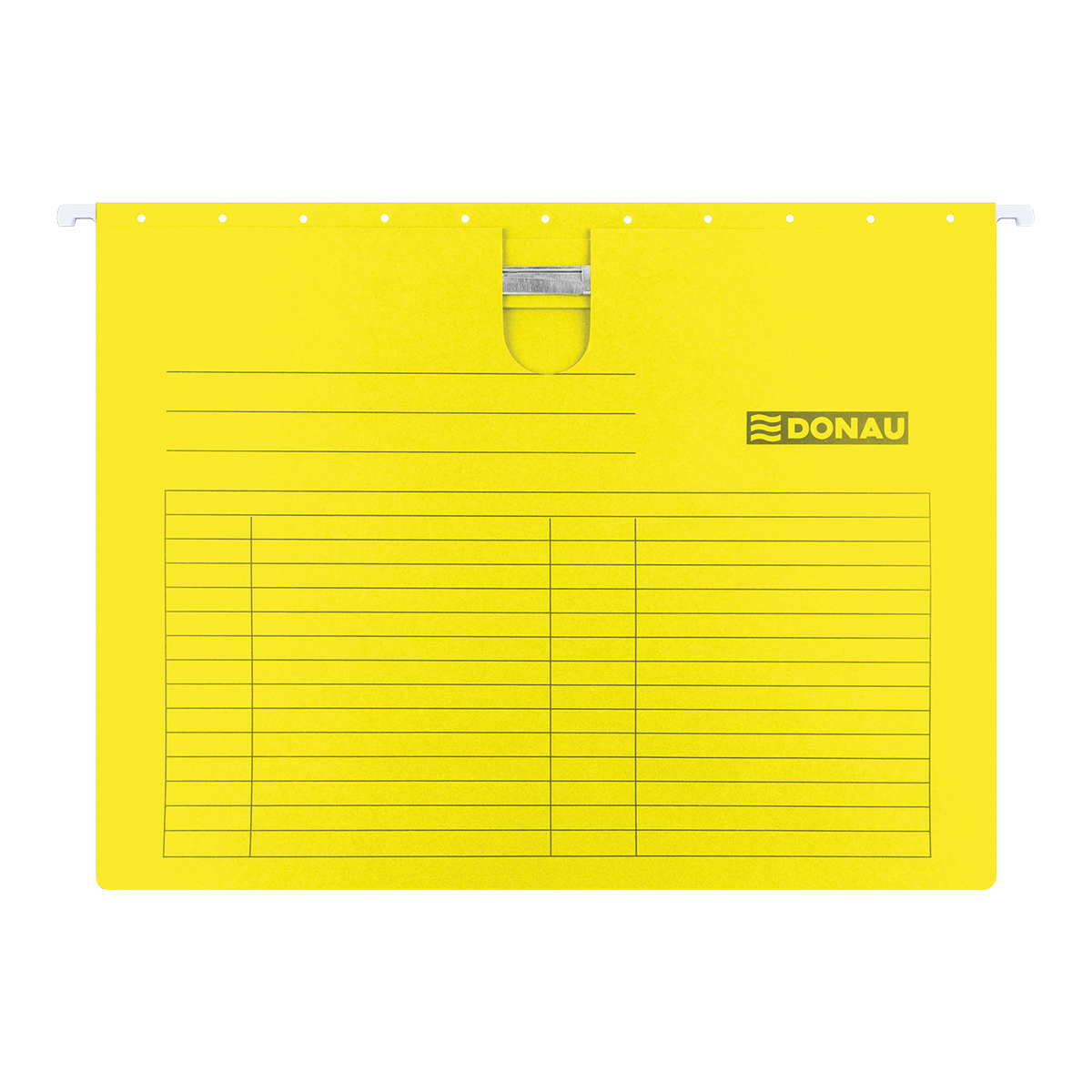 Levně DONAU závěsné desky s rychlovazačem, A4, karton, žluté - 25ks