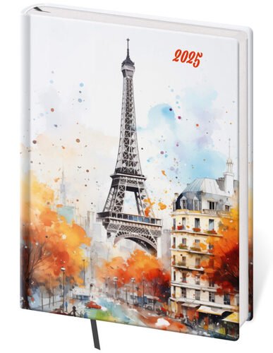 Levně Denní diář 2025 B6 Vario Lyra Paris