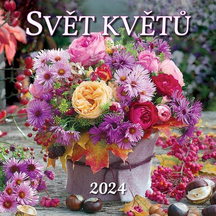 Levně Kalendář 2024 Svět květů, nástěnný