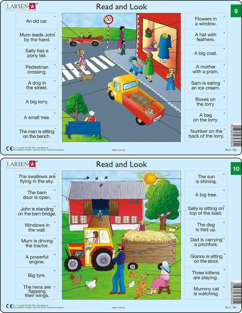 Levně Učební puzzle MIDI - Angličtina-slovíčka RA5/16 dílků(2 druhy) - Larsen