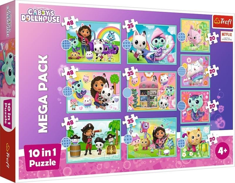 Puzzle Gábinin kouzelný domek MEGA PACK 10v1 - Trefl