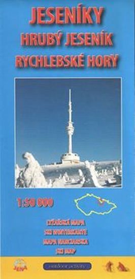 Levně Jeseníky 1:50 000 Zimní lyžařská mapa 2015