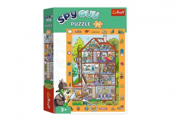 Levně Puzzle Spy Guy - V domě 13,4x18,9cm 24 dílků v krabici 23x33x6cm
