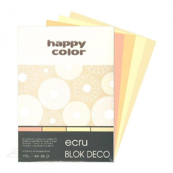 Levně Blok s barevnými papíry A4 Deco 170 g - ecru odstíny