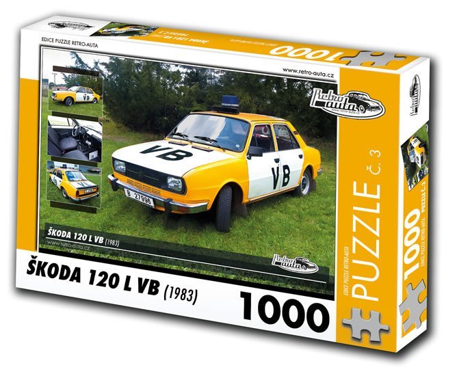 Retro auta Puzzle č. 3 - ŠKODA 120 L VB (1983) - 1000 dílků