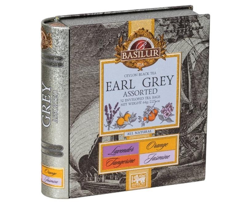 Levně BASILUR Earl Grey Book Assorted plech 32x2g