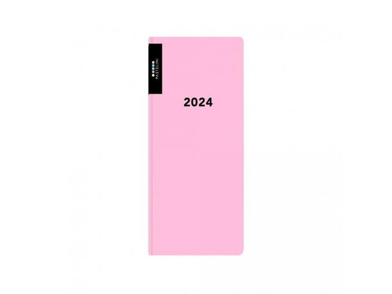 Levně Diář PVC měsíční 2024 PASTELINI - růžová