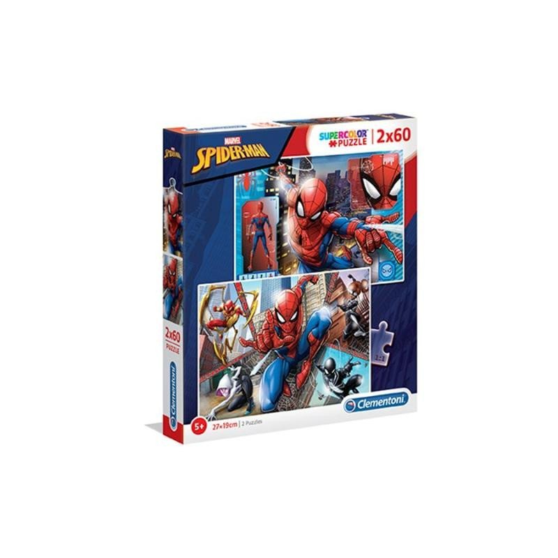 Levně Puzzle Spiderman: Do akce 2x60 dílků