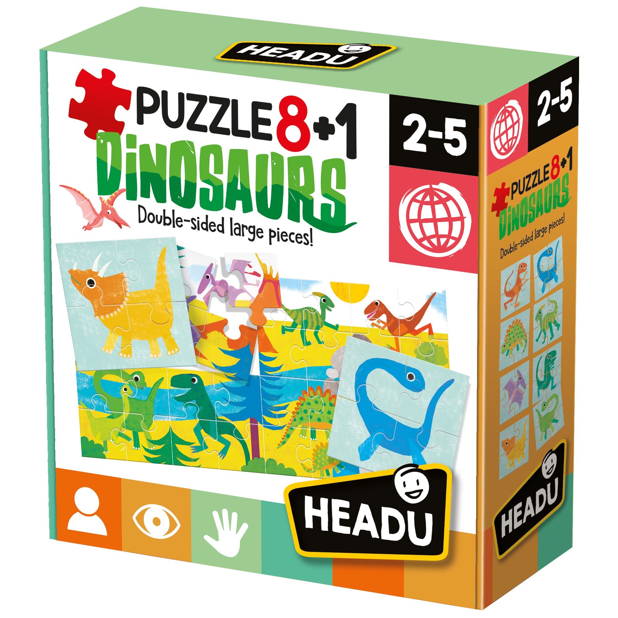 Levně Headu: Puzzle 8+1 Dinosauři