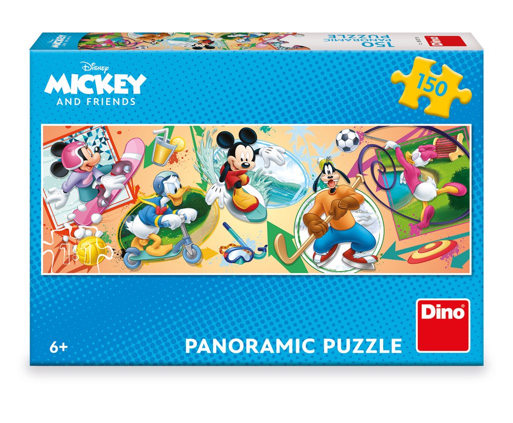 Levně Puzzle Mickey s kamarády sportují 150 dílků panoramic - Dino