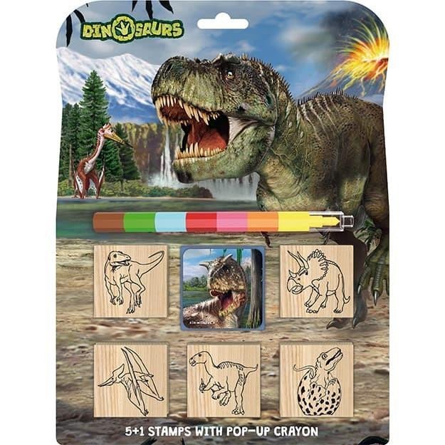 Levně Dinosauři - Razítka 5+1 s voskovkou