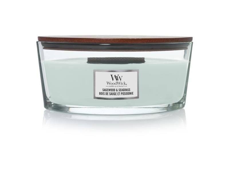 Levně WoodWick Sagewood &amp; Seagrass svíčka 453,6g / loď