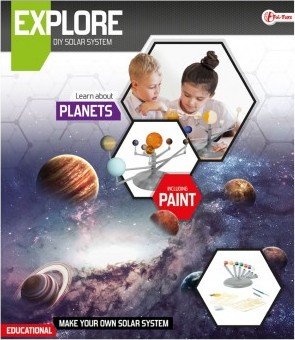 Levně Planety sluneční soustavy vědecká hra s barvami v krabici 27x31x5cm