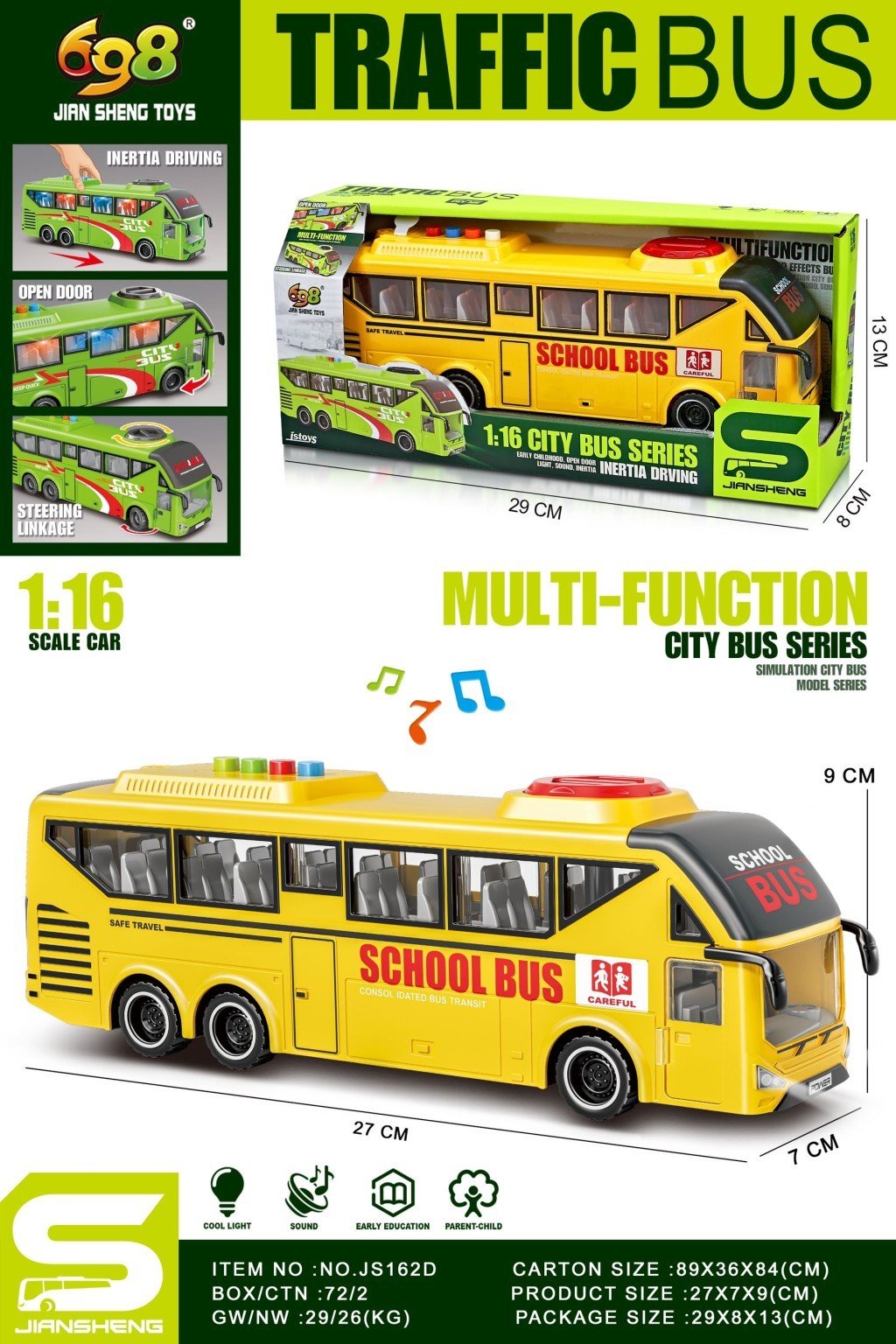 Levně Autobus školní žlutý 1:16 - Alltoys