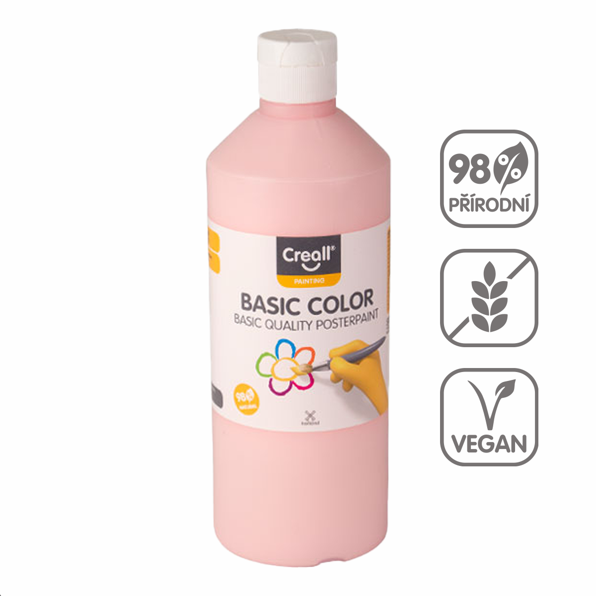 Levně Creall temperová barva, 500 ml, pastelově červená