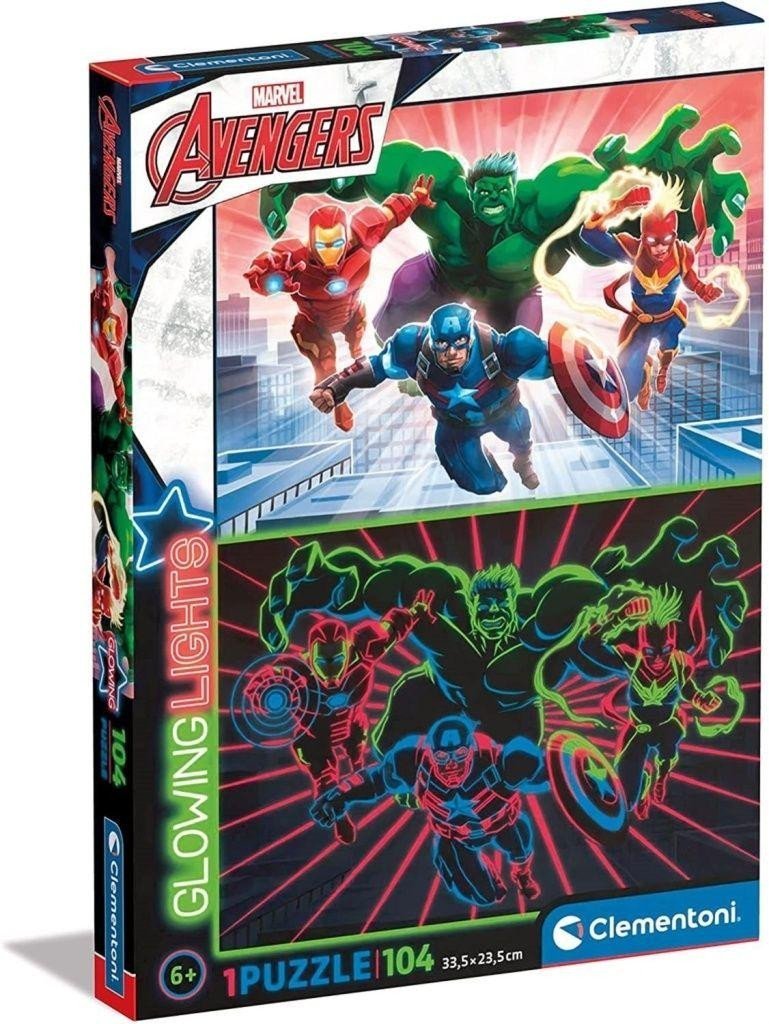 Levně Puzzle Marvel: Avengers 104 dílků, svítící