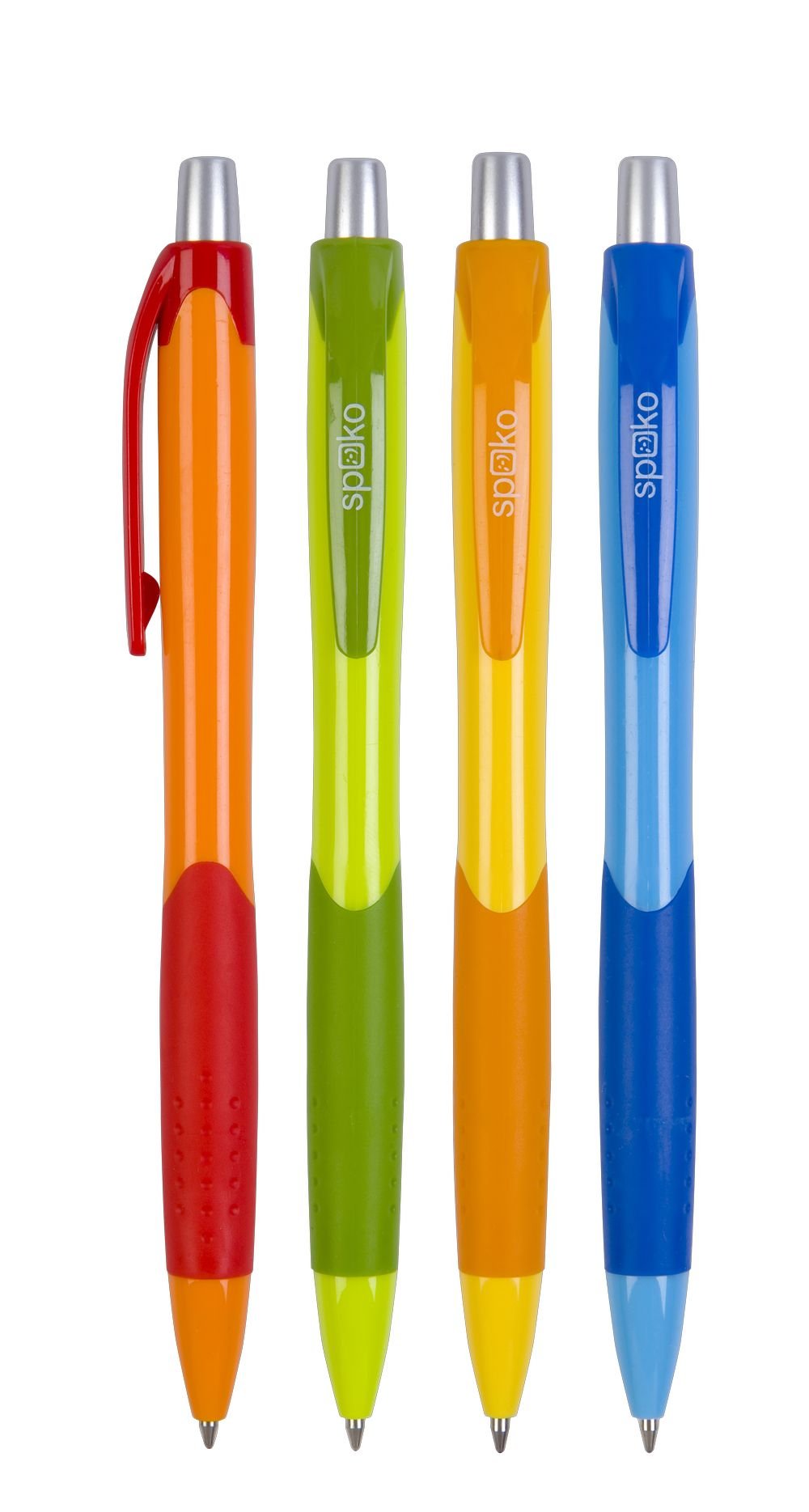 Levně Spoko Fruity kuličkové pero, modrá náplň, mix barev - 12ks