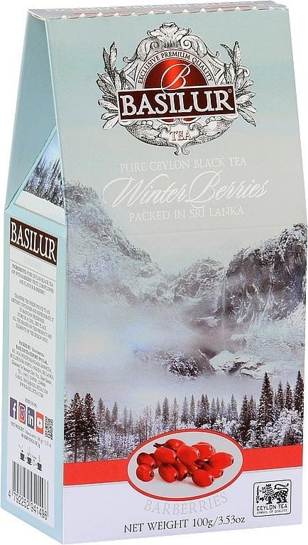 Levně BASILUR Winter Berries Barberries - černý aromatizovaný čaj 100g