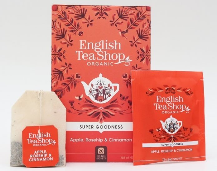 Levně English Tea Shop Čaj Jablko, šípek a skořice, 20 sáčků