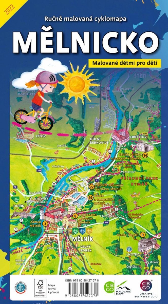 Levně Mělnicko dětem - Ručně malovaná cyklomapa