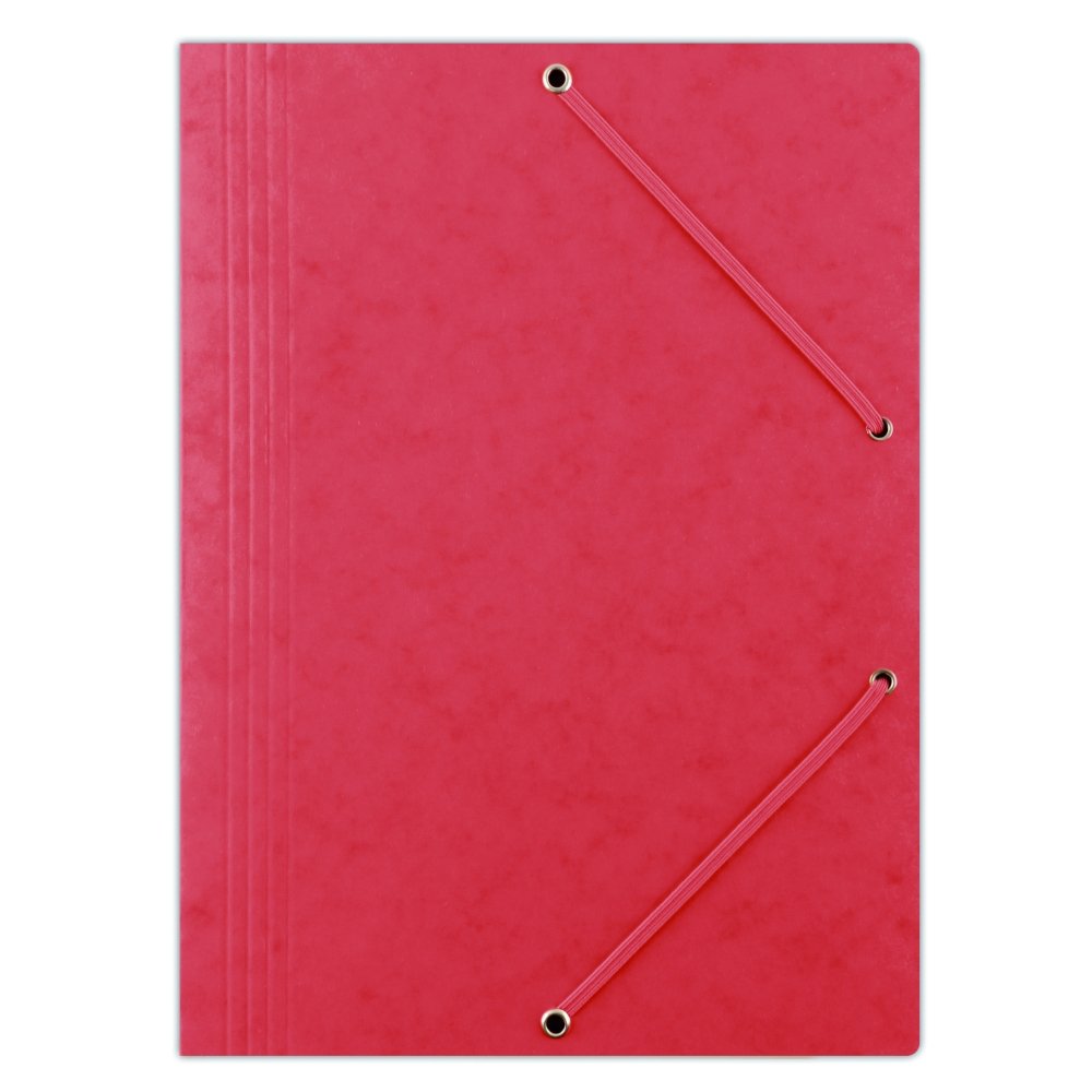 Levně DONAU spisové desky s gumičkou, A4, prešpán 390 g/m², červené - 10ks