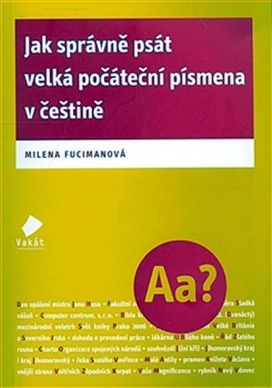 Levně Jak správně psát velká počáteční písmena v češtině - Milena Fucimanová