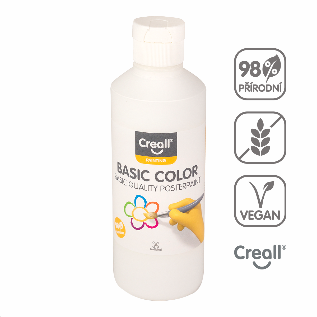 Creall temperová barva, 250 ml, bílá