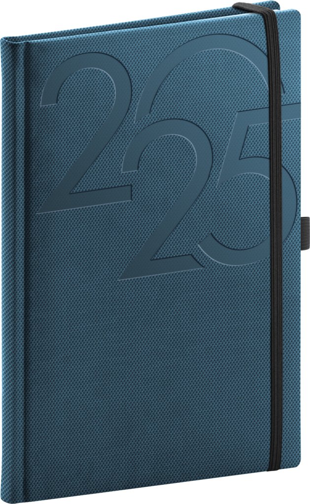 Diář 2025: Ajax - modrý, týdenní, 15 × 21 cm