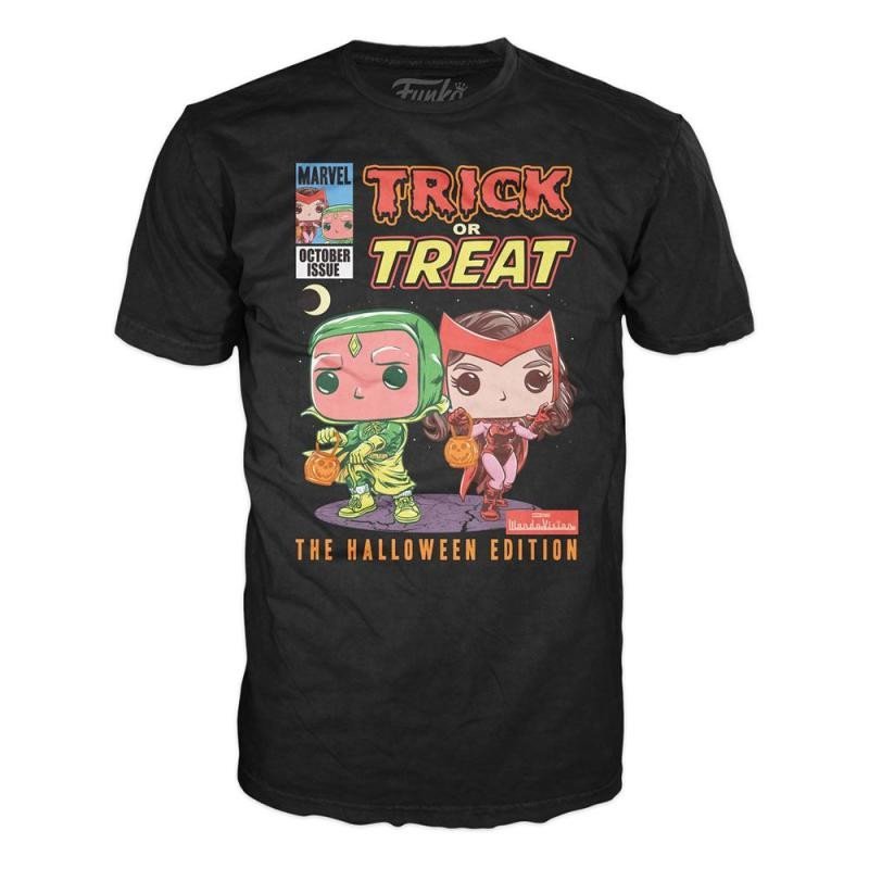 Levně Funko POP Tee: Marvel - Scarlett Vision Halloween (velikost L)