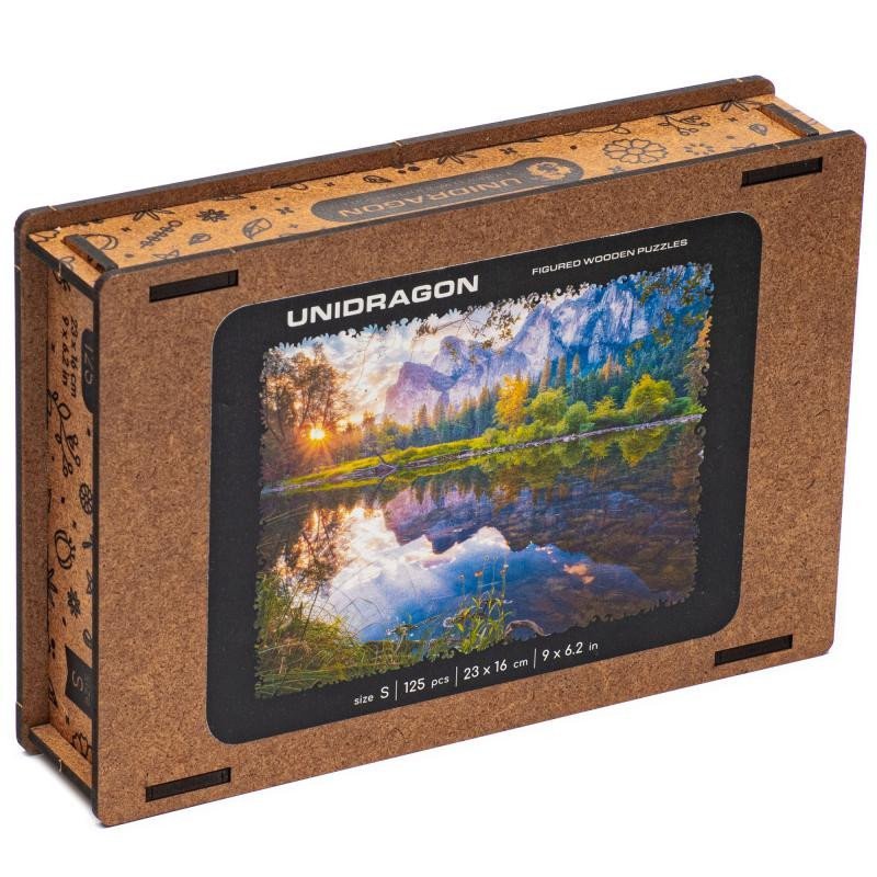 Levně Unidragon dřevěné puzzle - Jezero velikost S